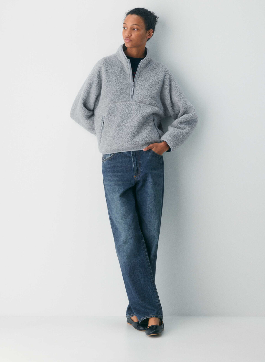 maglione a vita alta con cerniera 12 polartec thermal pro heather athletic gre