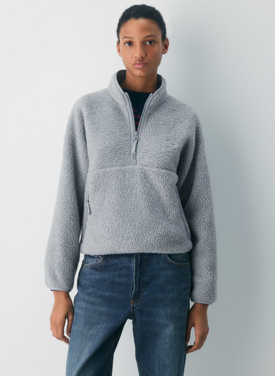 maglione a vita alta con cerniera 12 polartec thermal pro heather athletic gre