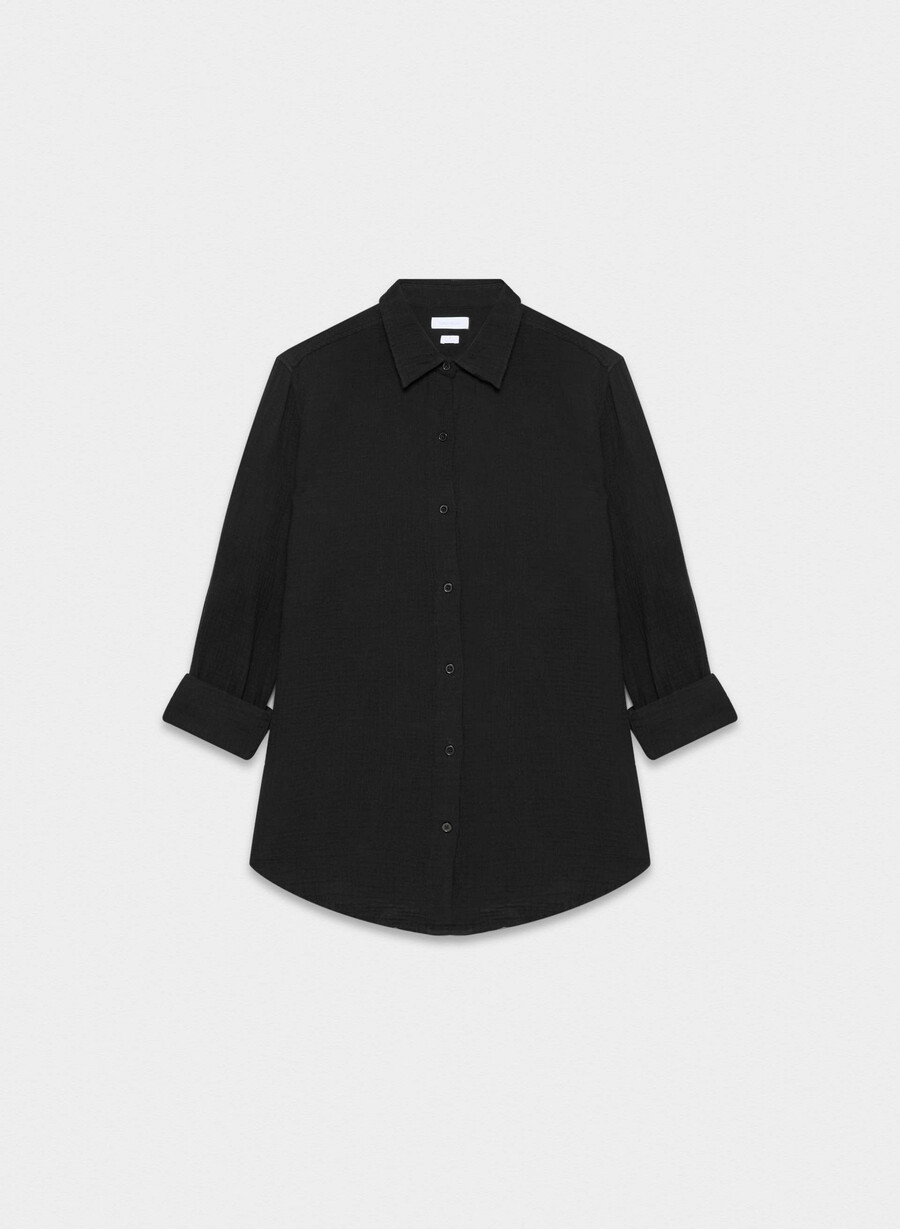 camicia a vela airplush cotton nera