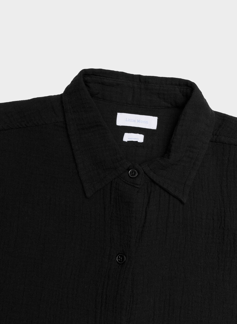 camicia a vela airplush cotton nera
