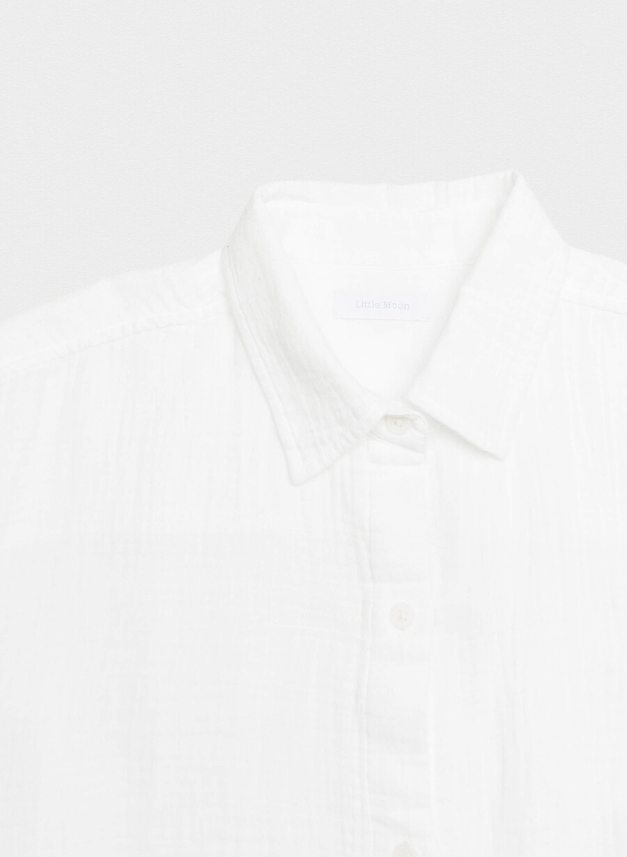 camicia a vela airplush cotton bianca