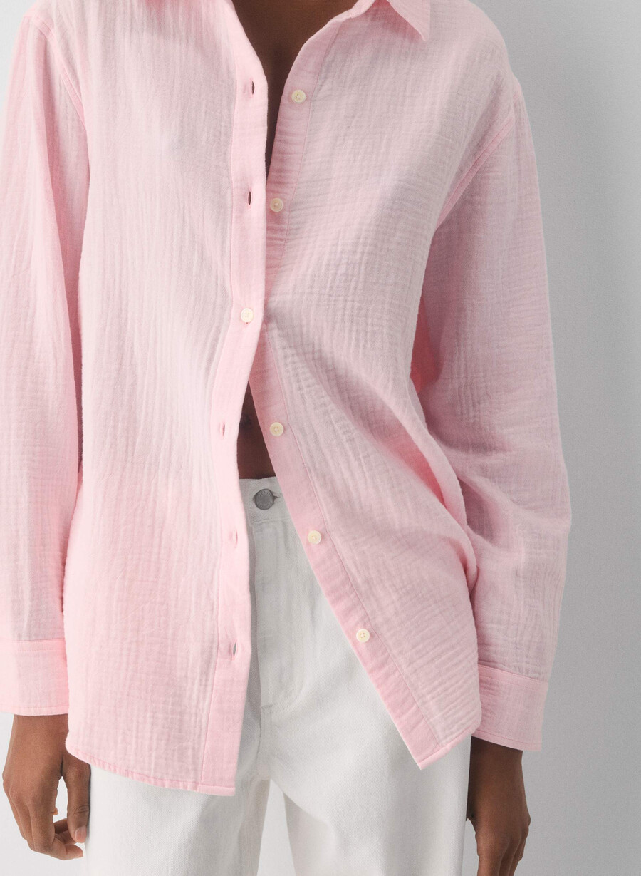 camicia a vela airplush cotton villa pink