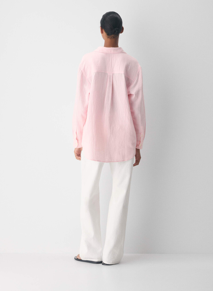 camicia a vela airplush cotton villa pink