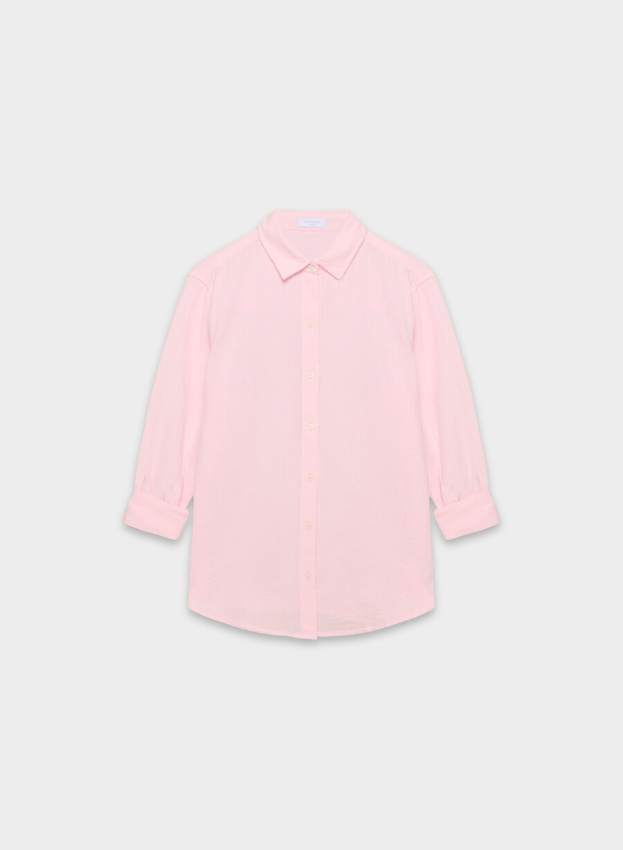 camicia a vela airplush cotton villa pink