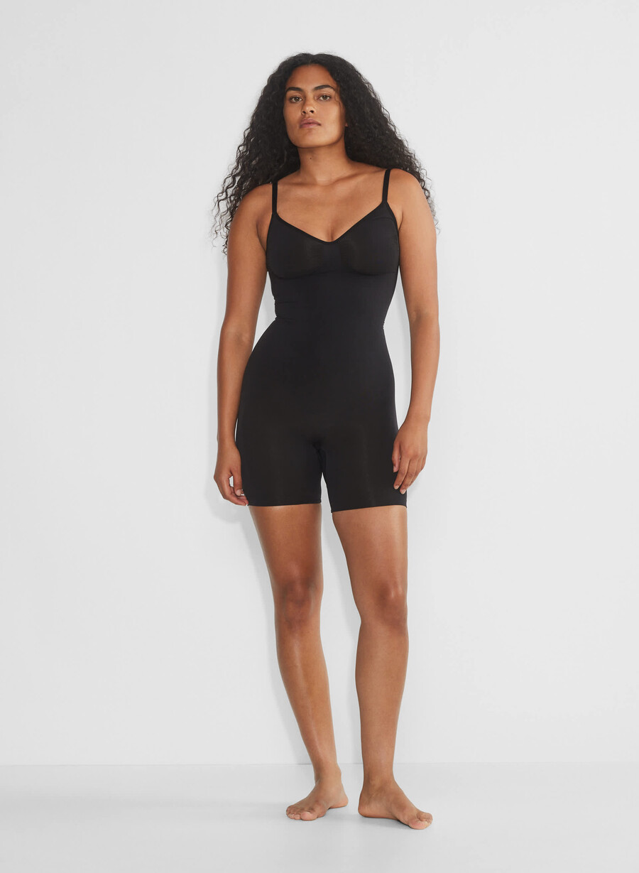 body senza cuciture a metà coscia shapeenhance nero