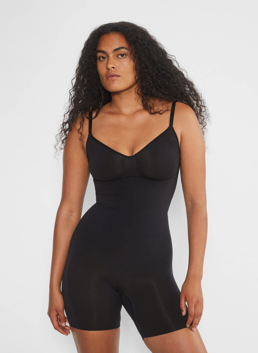 body senza cuciture a metà coscia shapeenhance nero