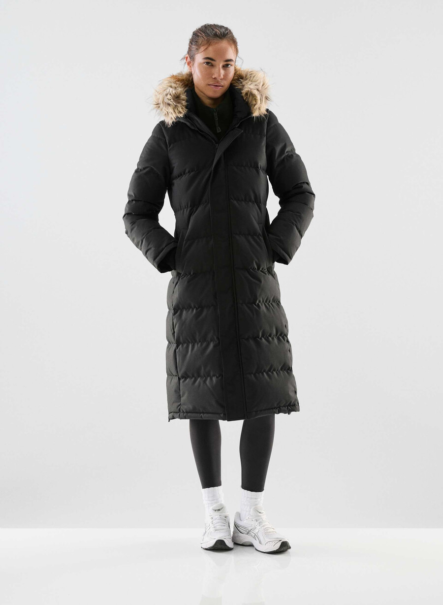 the powder parka long - coldstop nero