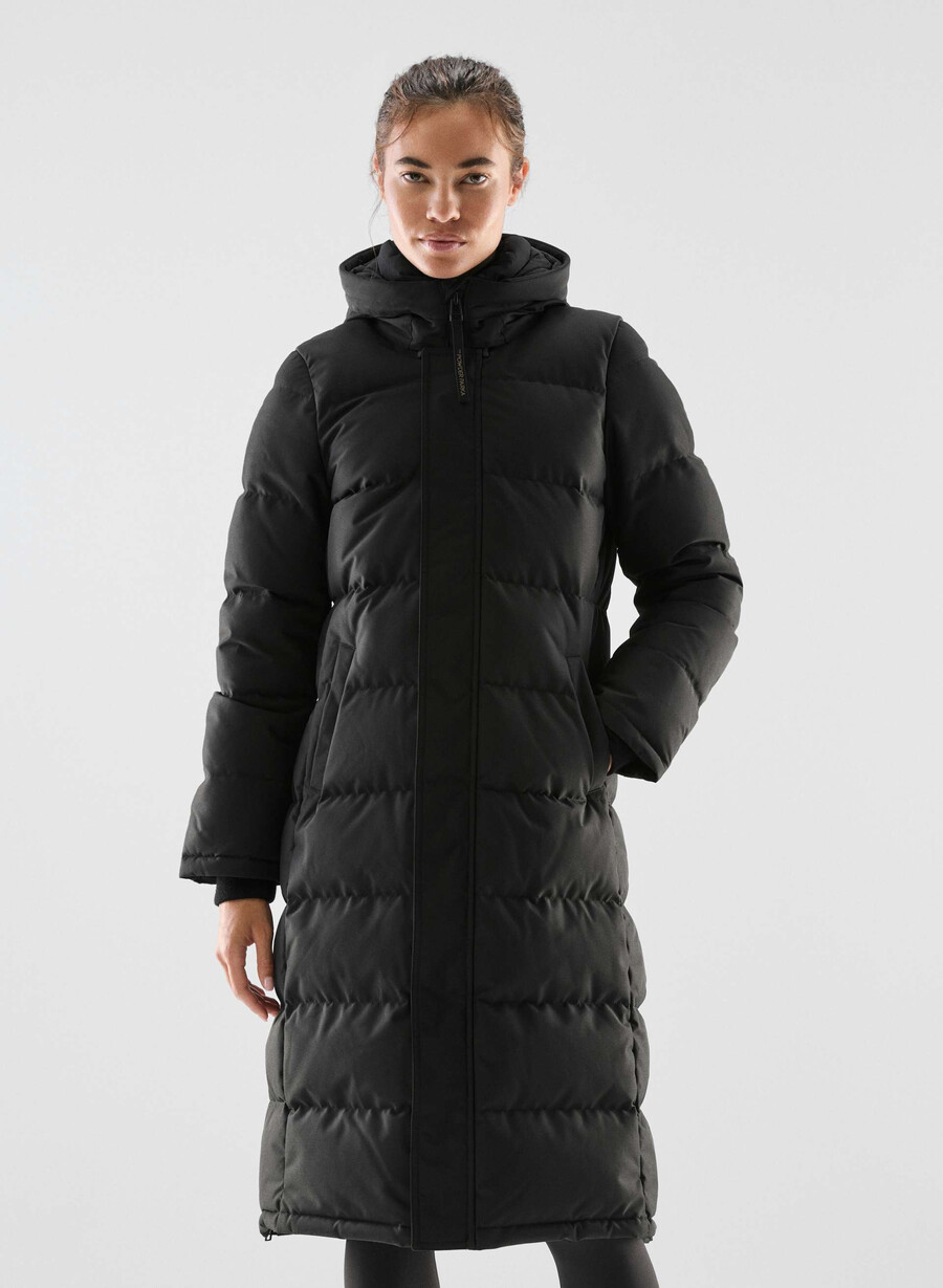 the powder parka long - coldstop nero