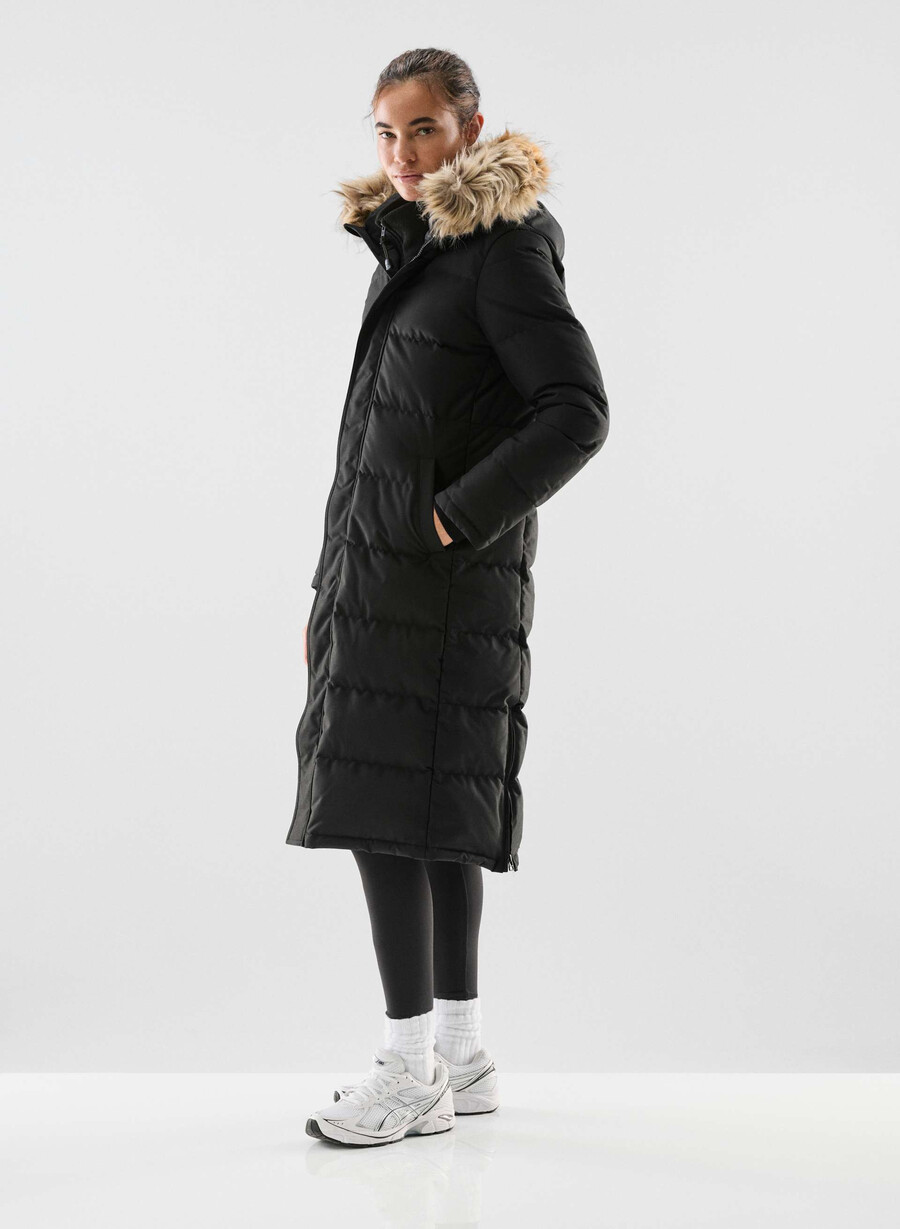 the powder parka long - coldstop nero