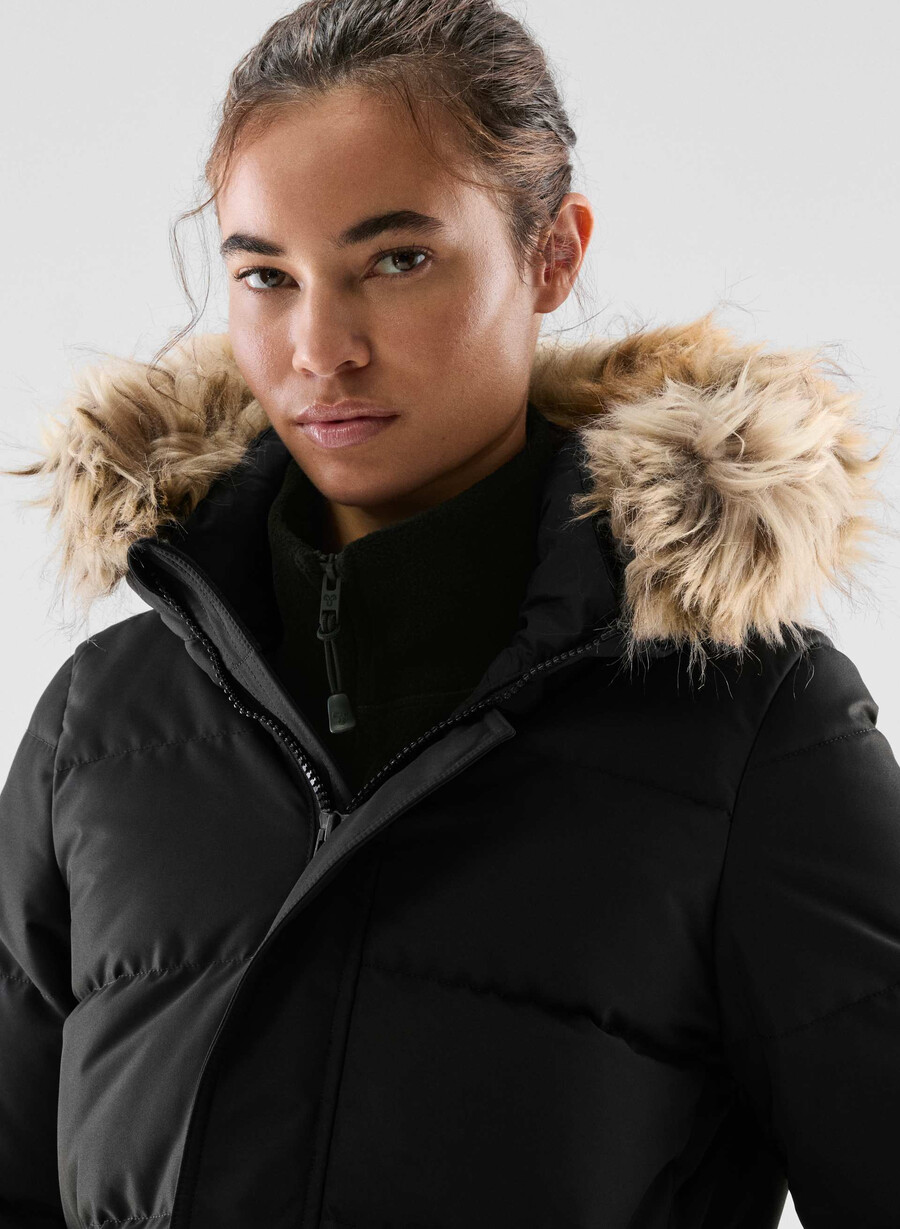 the powder parka long - coldstop nero