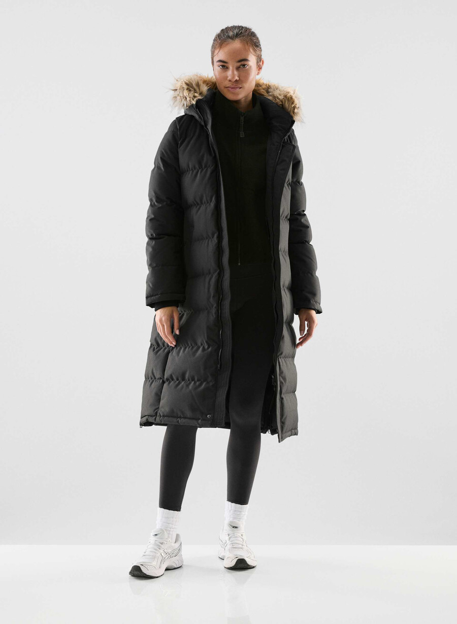 the powder parka long - coldstop nero