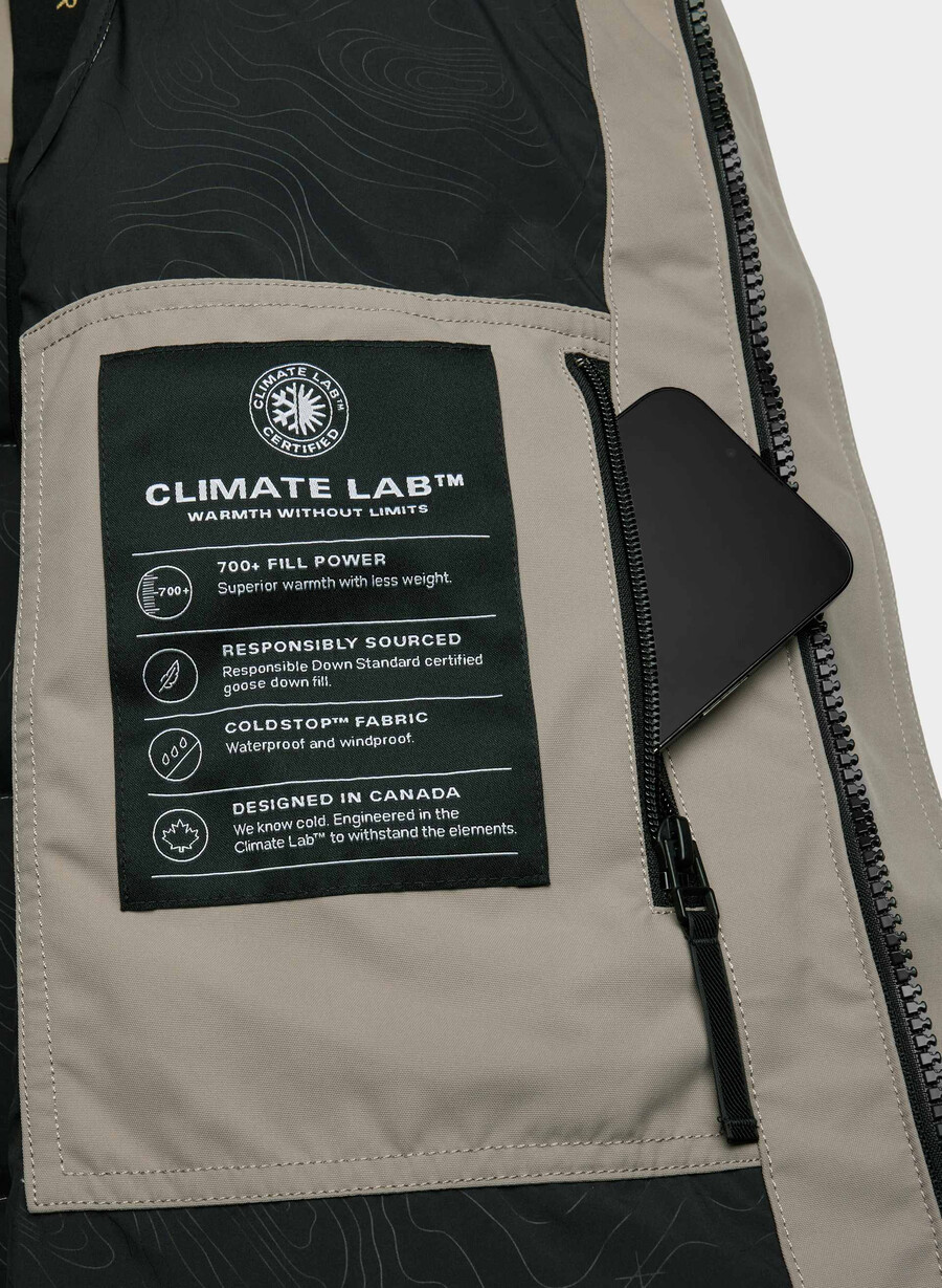 the powder parka long - coldstop modern taupe