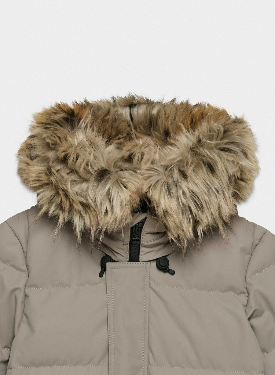 the powder parka long - coldstop modern taupe