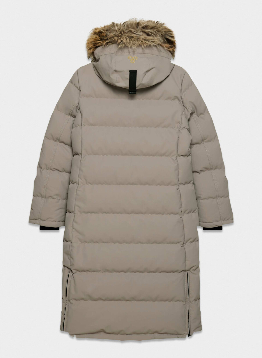 the powder parka long - coldstop modern taupe