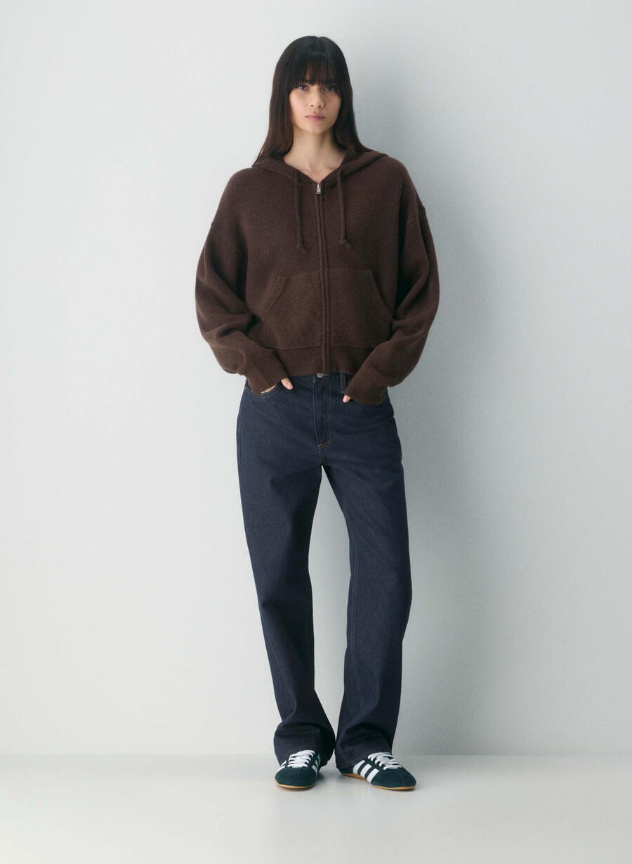 felpa con cappuccio peyton rich mocha brown