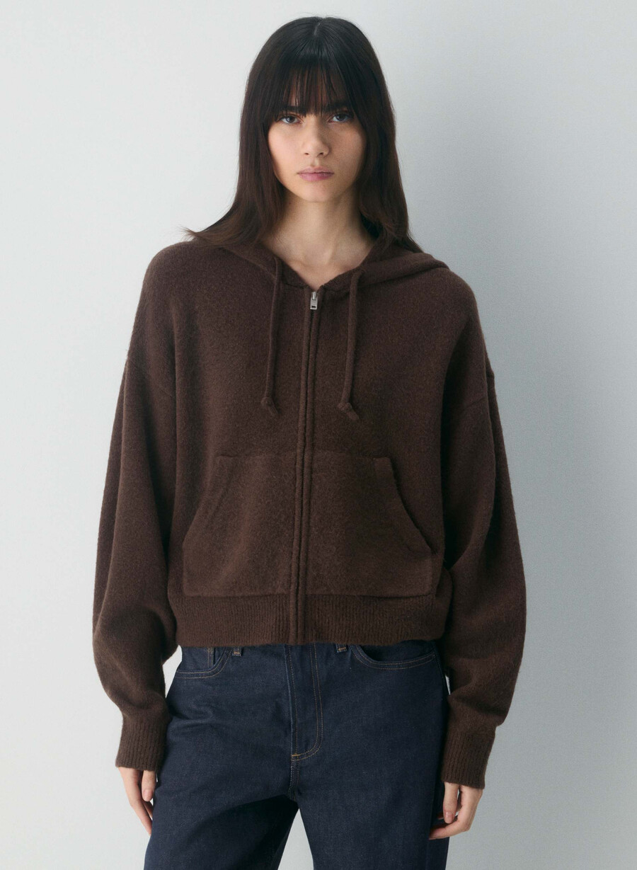 felpa con cappuccio peyton rich mocha brown