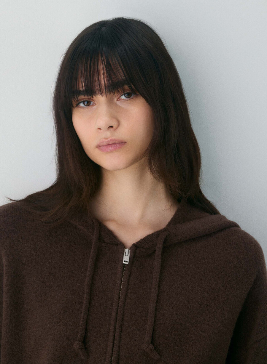 felpa con cappuccio peyton rich mocha brown