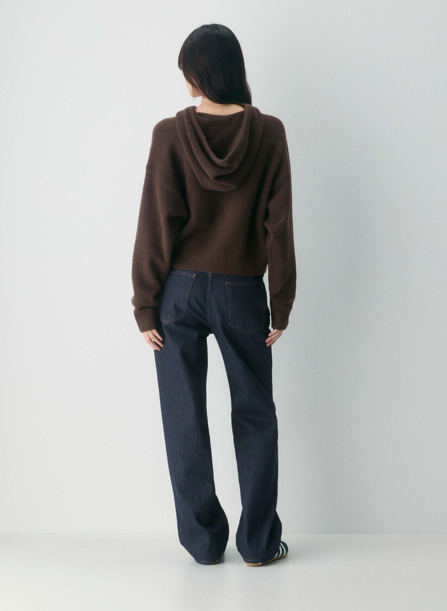 felpa con cappuccio peyton rich mocha brown