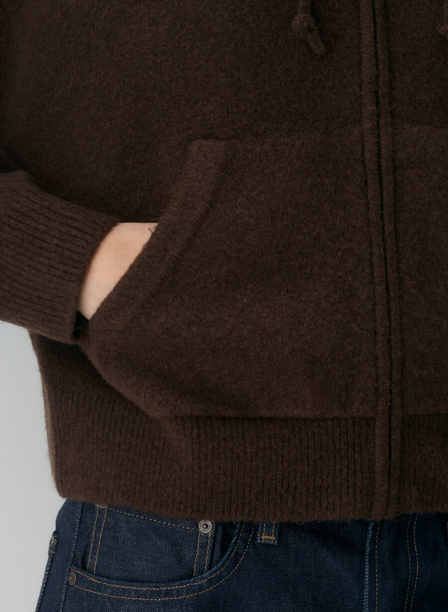 felpa con cappuccio peyton rich mocha brown