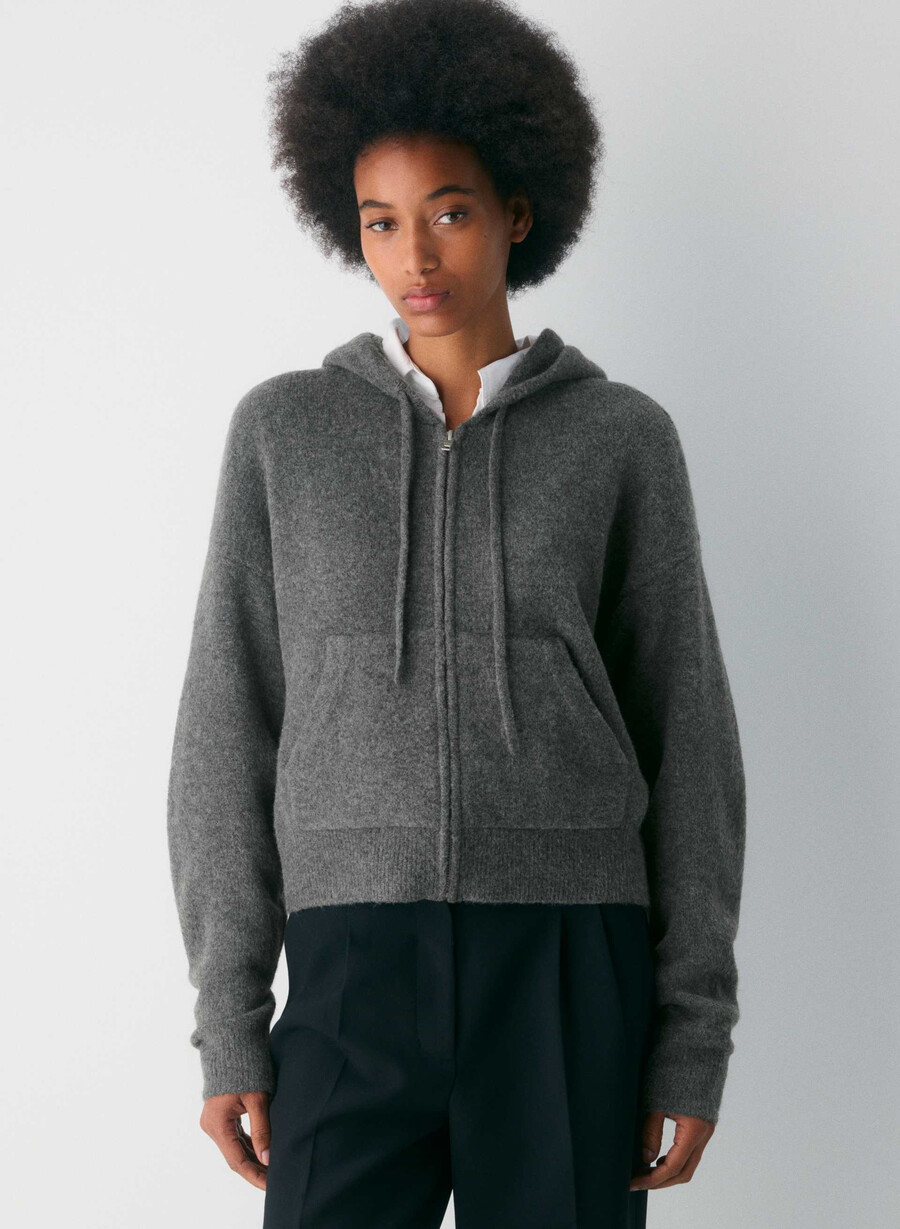 felpa con cappuccio peyton heather charcoal
