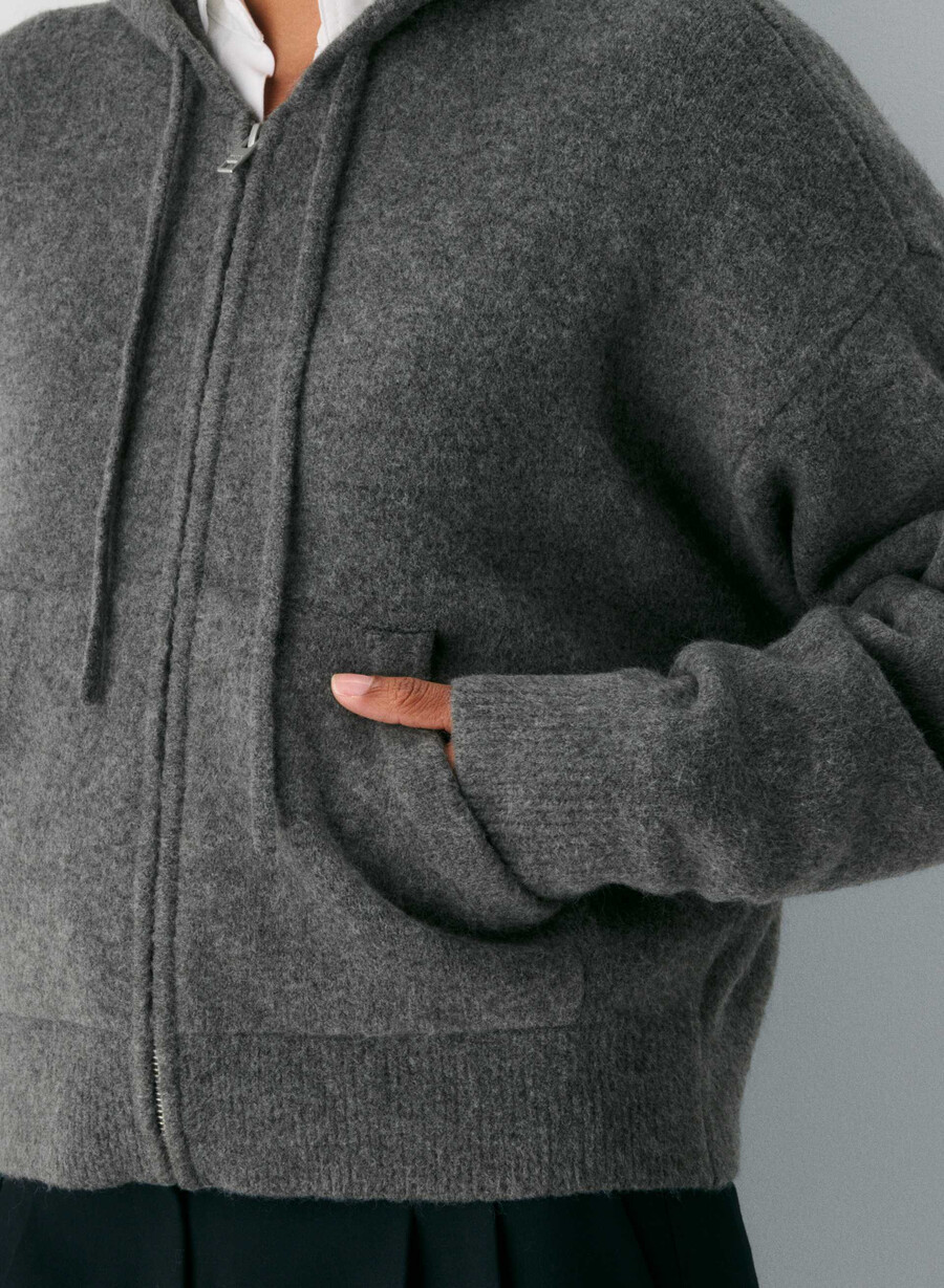 felpa con cappuccio peyton heather charcoal