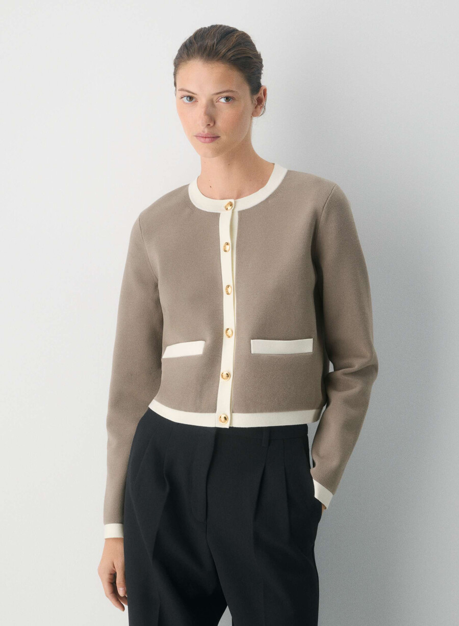 cardigan approach - wonder yarn nomad tpe light birch