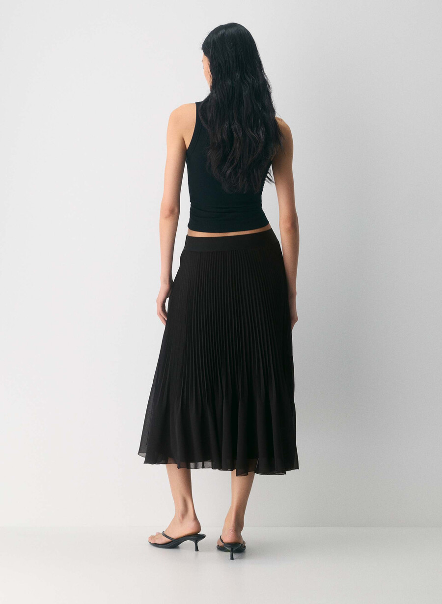 gonna plissettata twirl nera