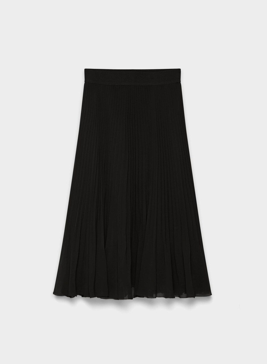 gonna plissettata twirl nera