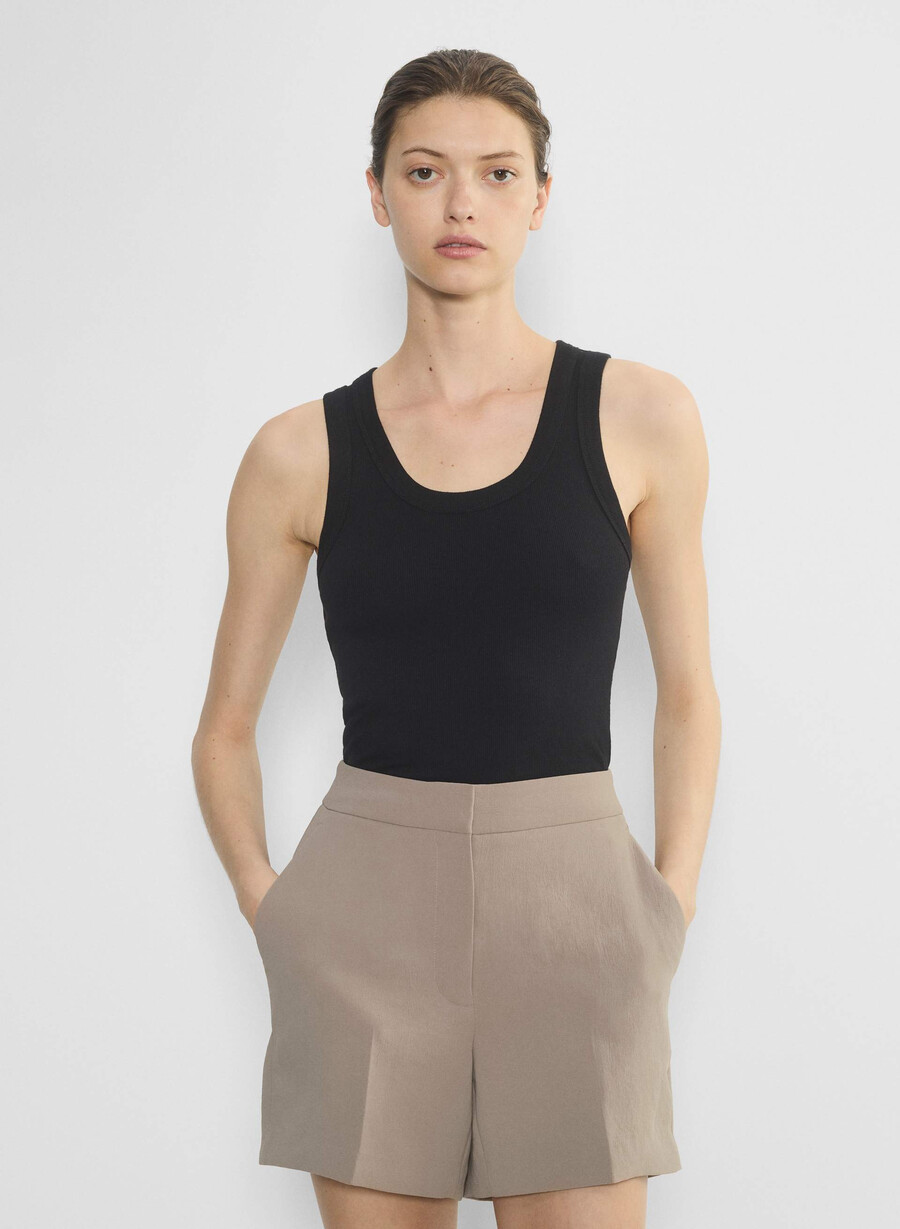 the limitless short mid-thigh - crepette nomad taupe