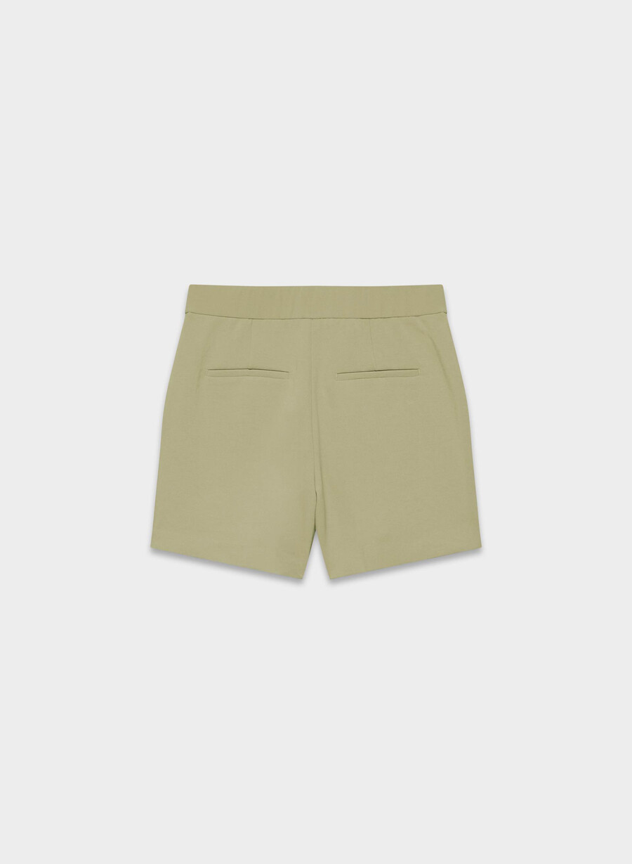 the limitless short mid-thigh - crepette olive secche