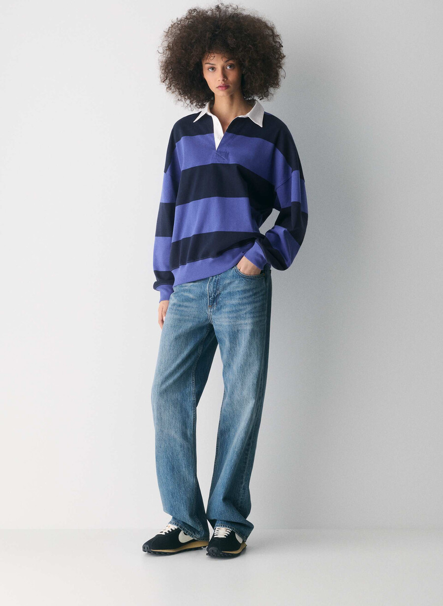 polo a maniche lunghe lomu mighty cotton moonsail bl admiral