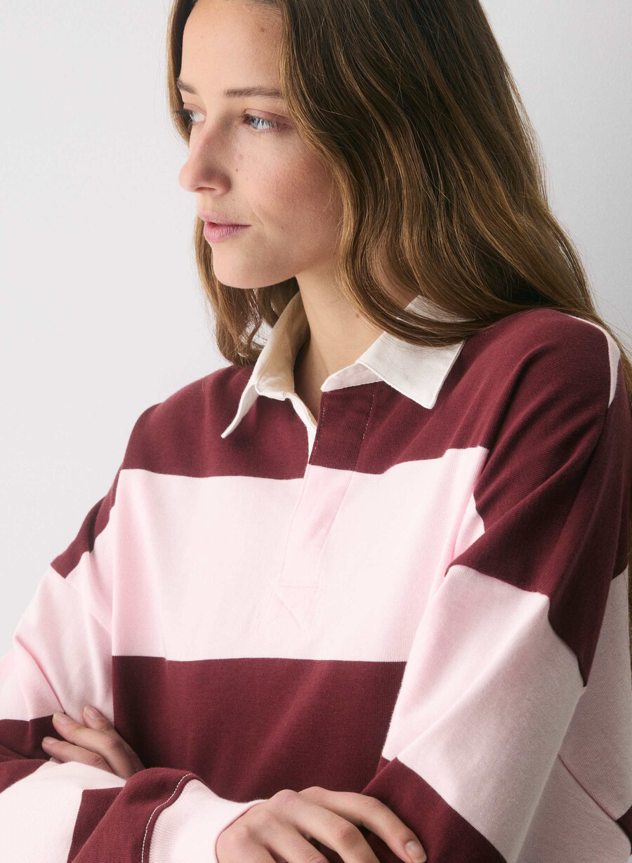 polo a maniche lunghe lomu mighty cotton villa pnk smc brgdy