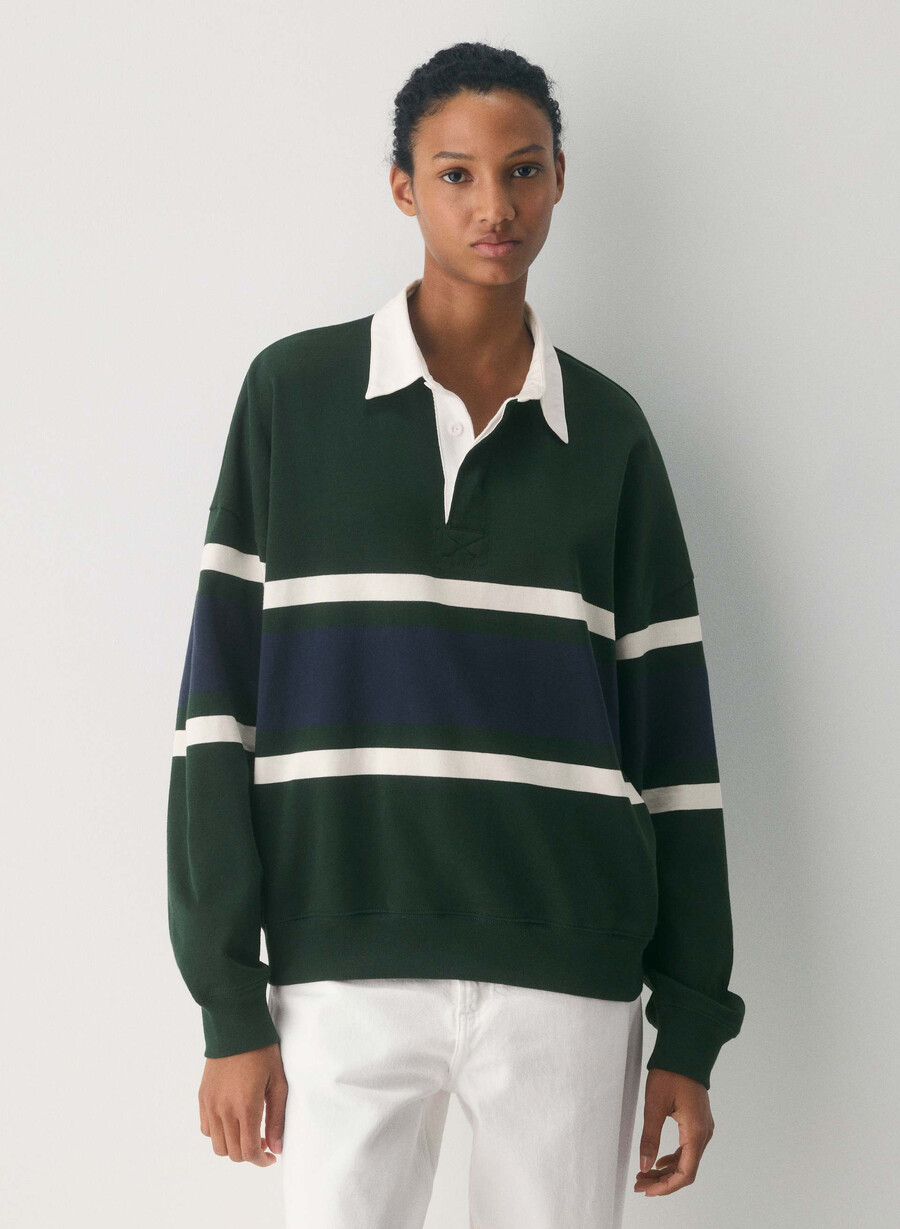 polo a maniche lunghe lomu mighty cotton figtree grnadmiral