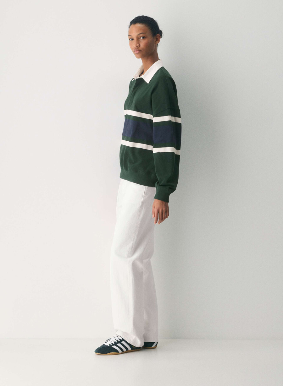 polo a maniche lunghe lomu mighty cotton figtree grnadmiral
