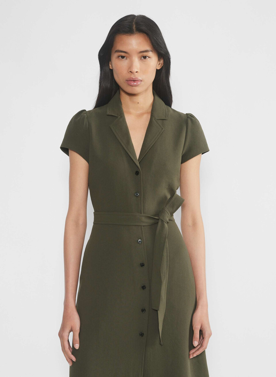 abito camicia oliva scuro
