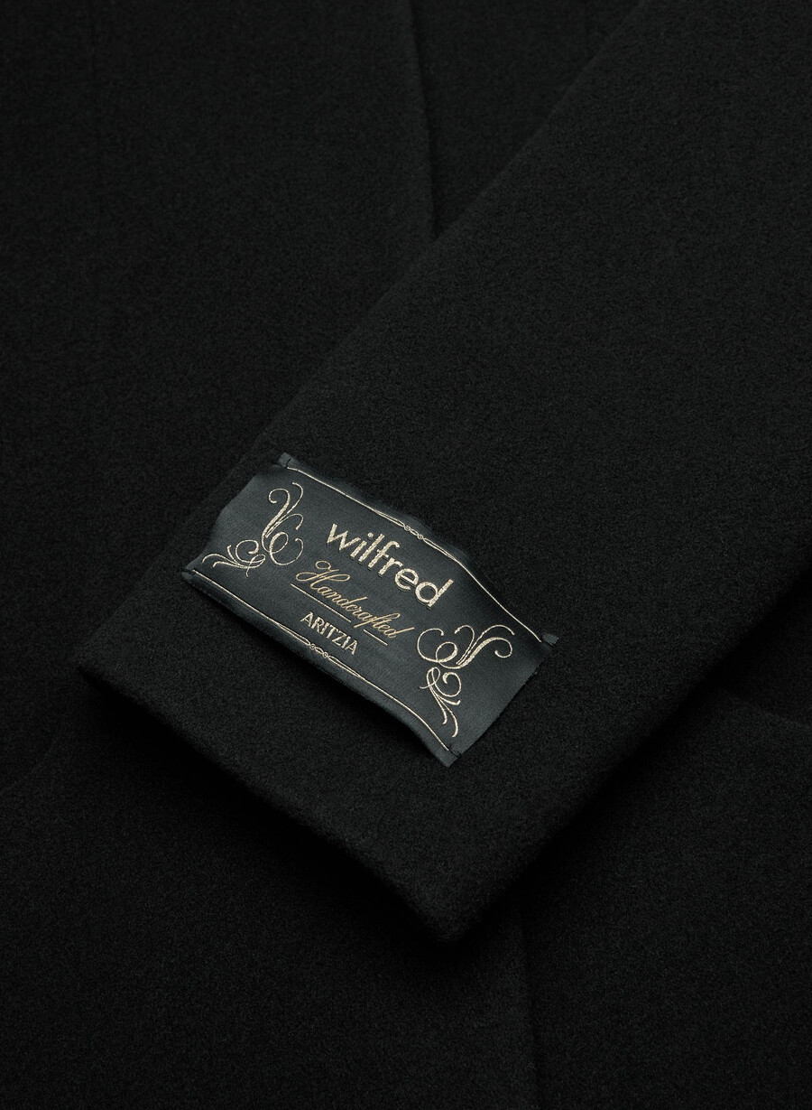 cappotto cocoon - morbido cashmere di lana nero