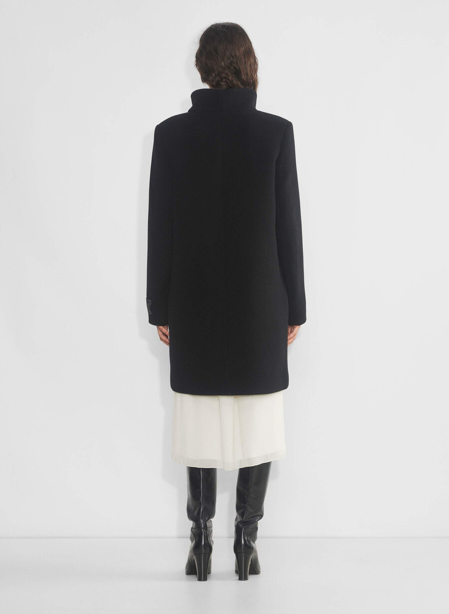 cappotto cocoon - morbido cashmere di lana nero