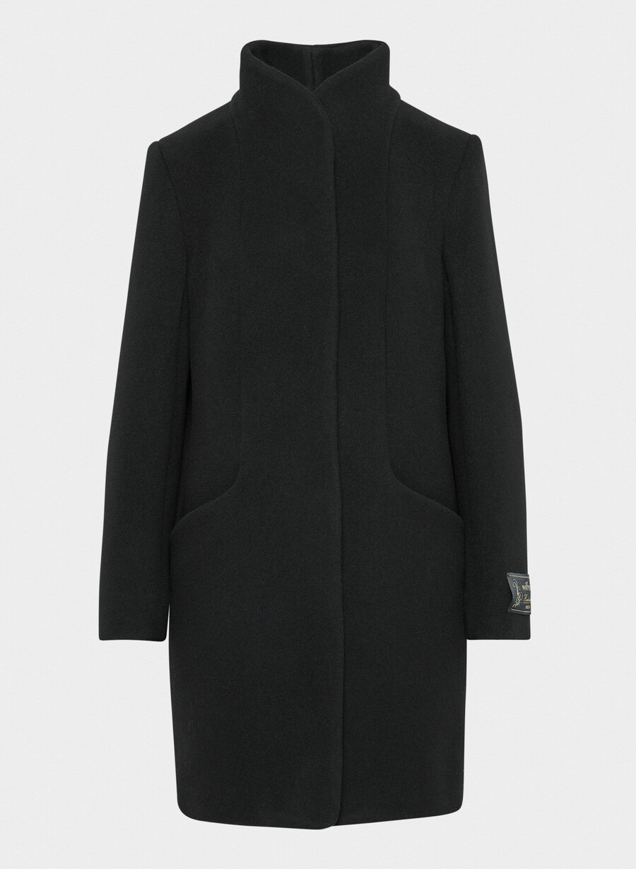 cappotto cocoon - morbido cashmere di lana nero