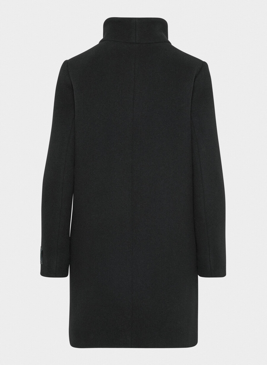 cappotto cocoon - morbido cashmere di lana nero