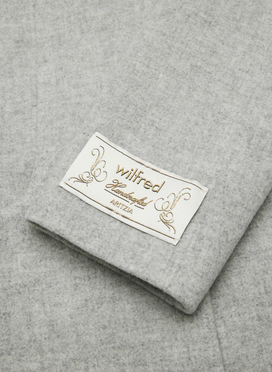 cappotto cocoon - morbido cashmere in lana e grigio chiaro