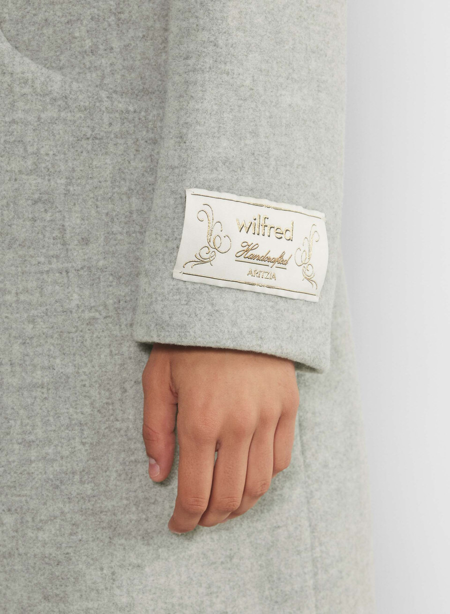 cappotto cocoon - morbido cashmere in lana e grigio chiaro