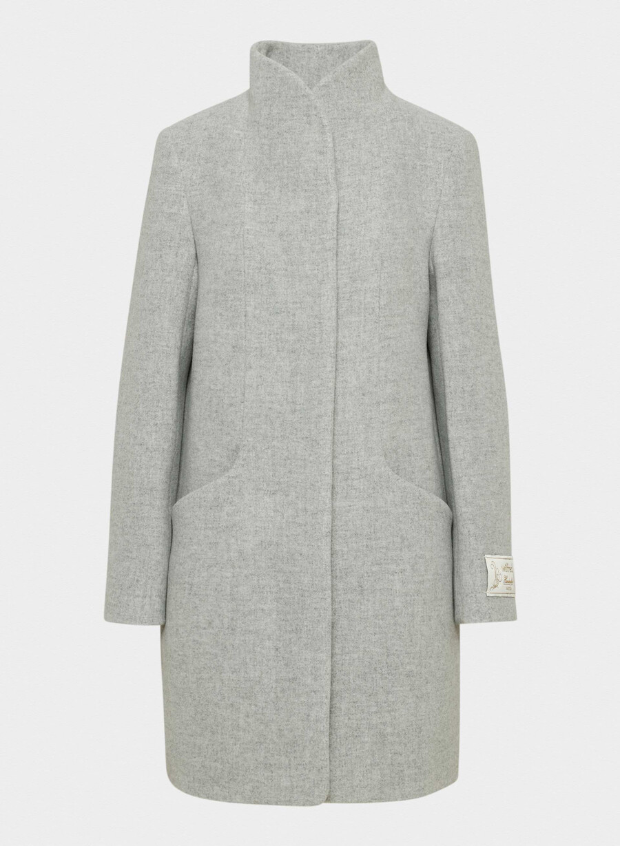 cappotto cocoon - morbido cashmere in lana e grigio chiaro
