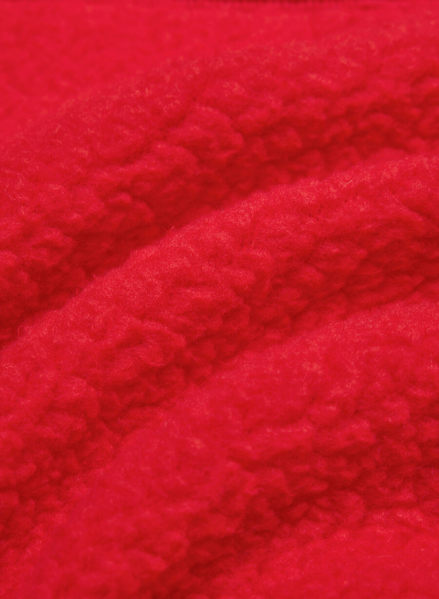 polartec thermal pro mockneck hi-hip zip-up rosso lampeggiante