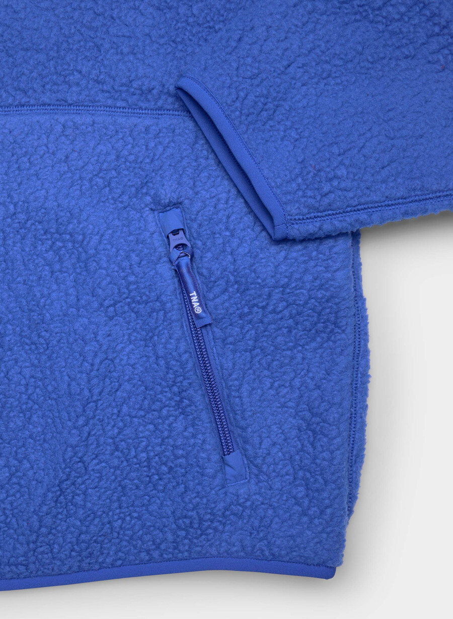 polartec thermal pro mockneck hi-hip zip-up jazz blue