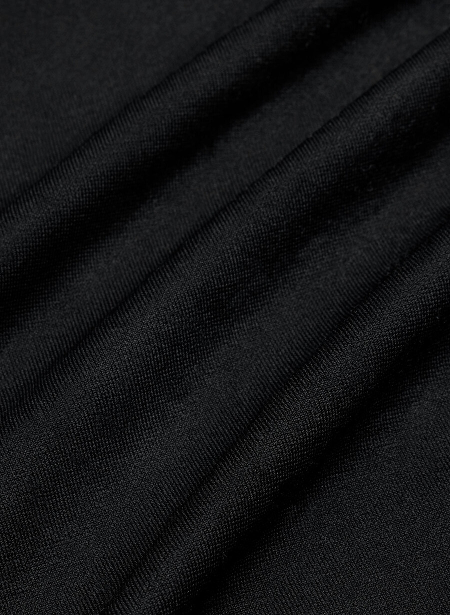 maglia a maniche lunghe willow hip liscia e senza cuciture nera