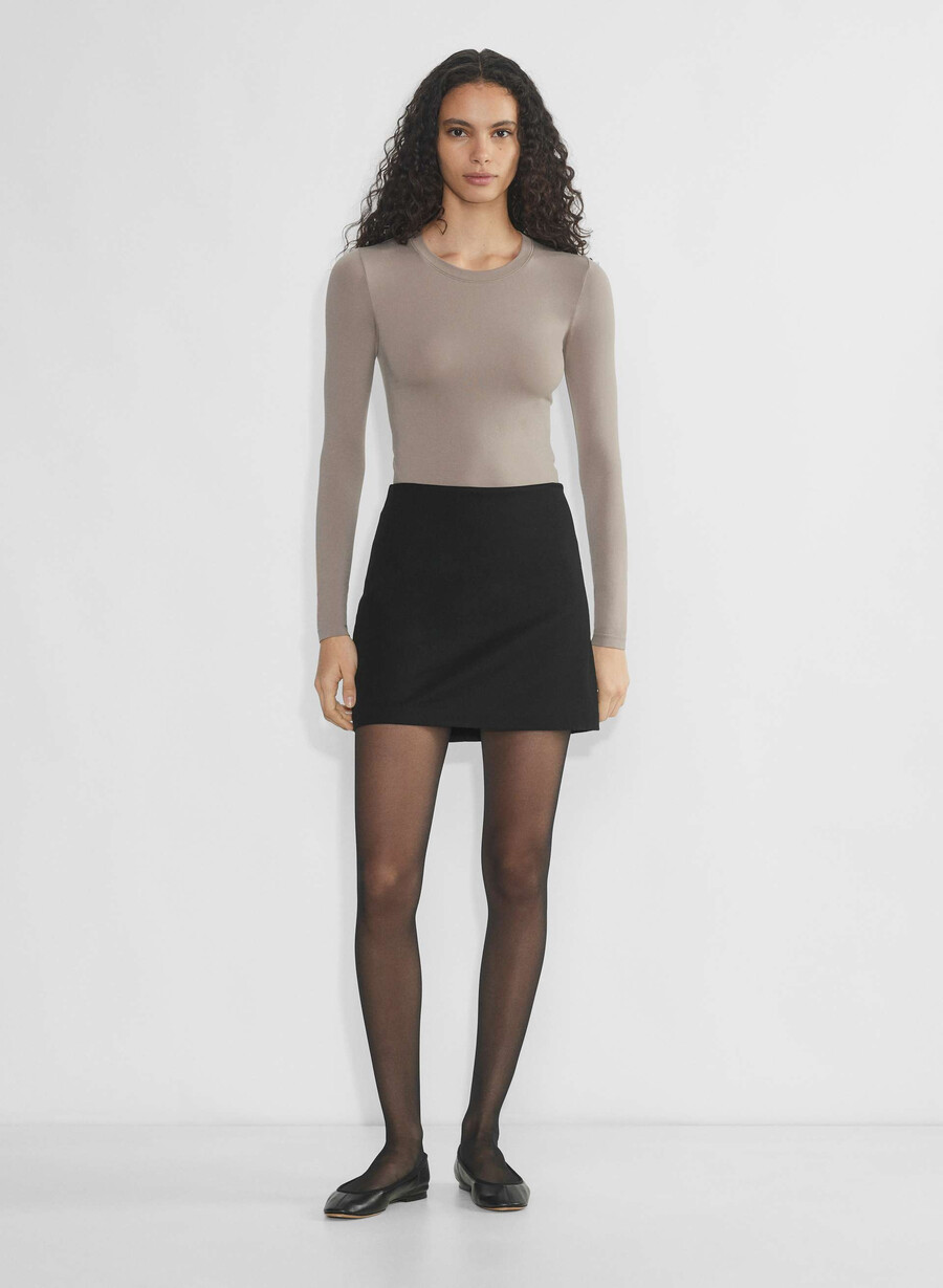 maglia a maniche lunghe liscia senza cuciture willow hip nomad taupe