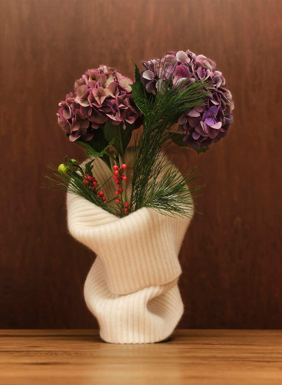 scaldacollo a coste in cashmere whisper white