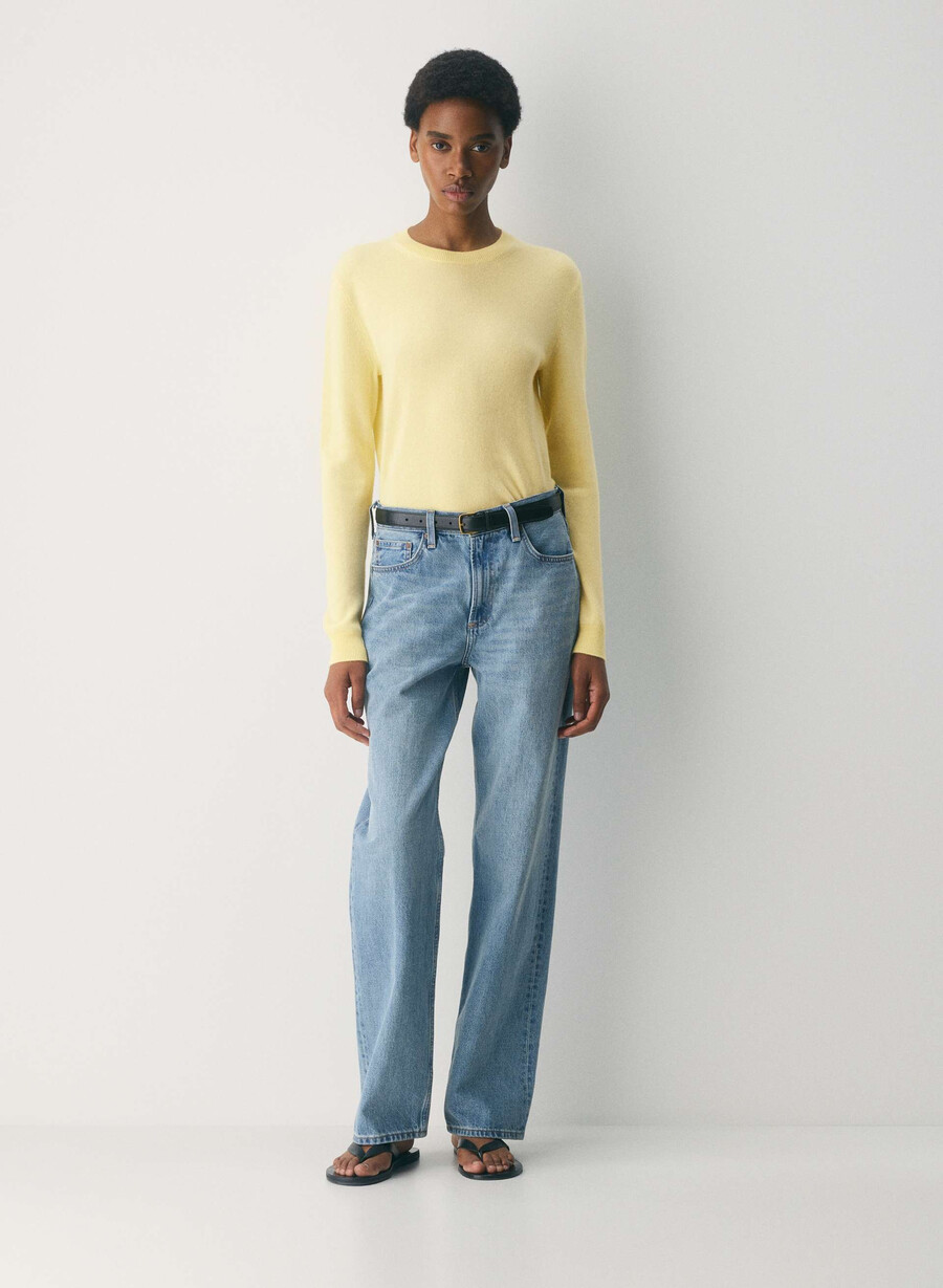 maglione touchstone in cashmere nudo lemonade