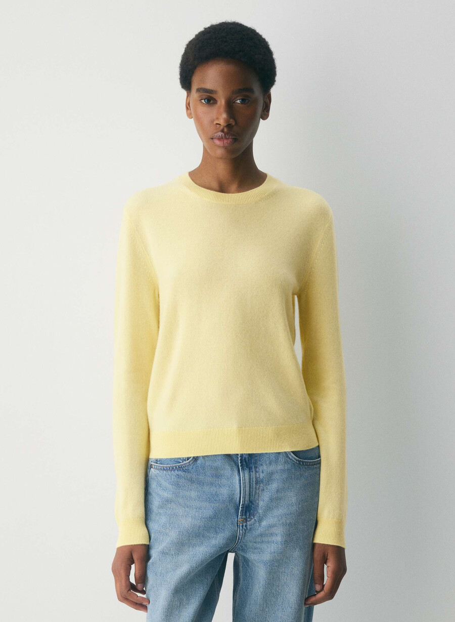 maglione touchstone in cashmere nudo lemonade