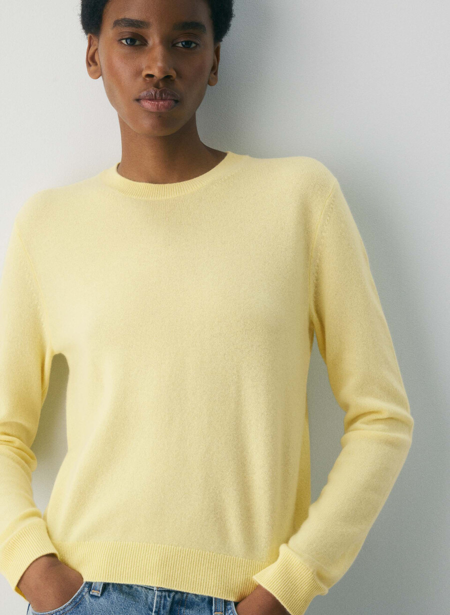 maglione touchstone in cashmere nudo lemonade